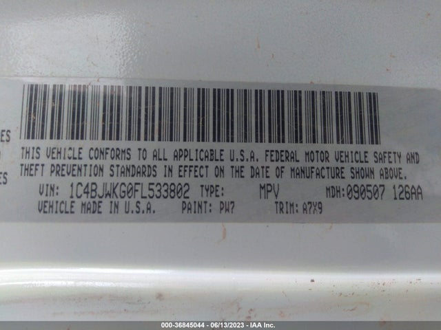 1C4BJWKG0FL533802 Jeep Wrangler Unlimited Sport Rhd