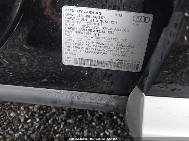 WA1ANAFY5J2161758 Audi Q5 Premium/tech Premium