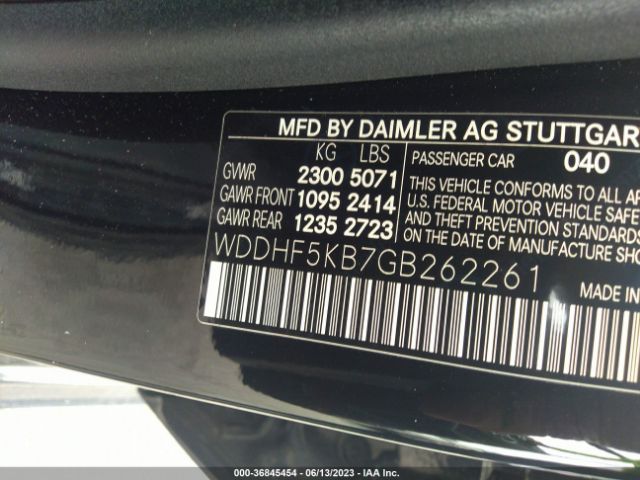 WDDHF5KB7GB262261 Mercedes-Benz E-class E 350