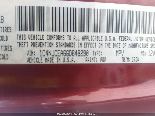 1C4NJCEA6GD648290 Jeep Compass Latitude