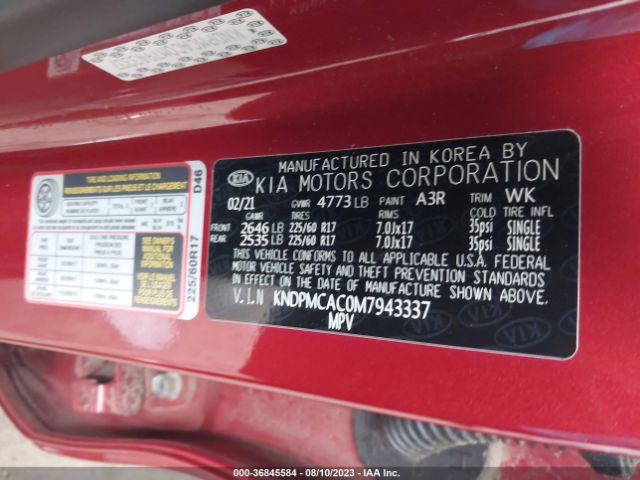 KNDPMCAC0M7943337 KIA gdi theta-ii