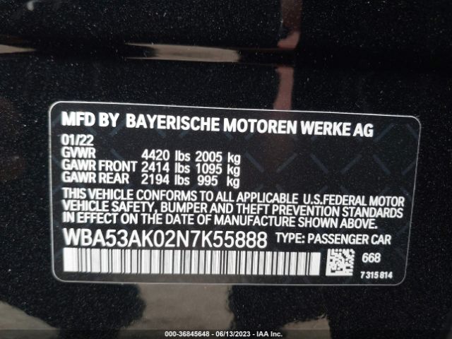 WBA53AK02N7K55888 BMW 2 Series 228i