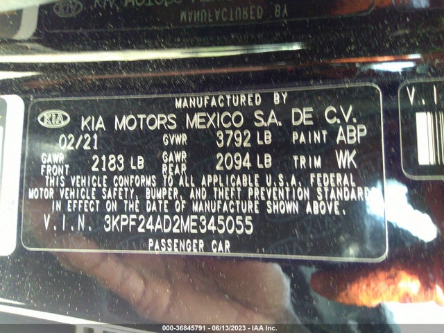 KIA Forte Lxs 2021 3KPF24AD2ME345055 Image 9