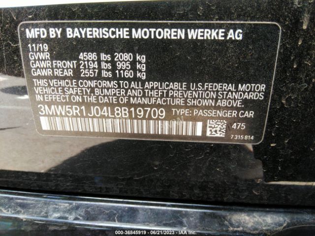 3MW5R1J04L8B19709 BMW 3 Series 330i