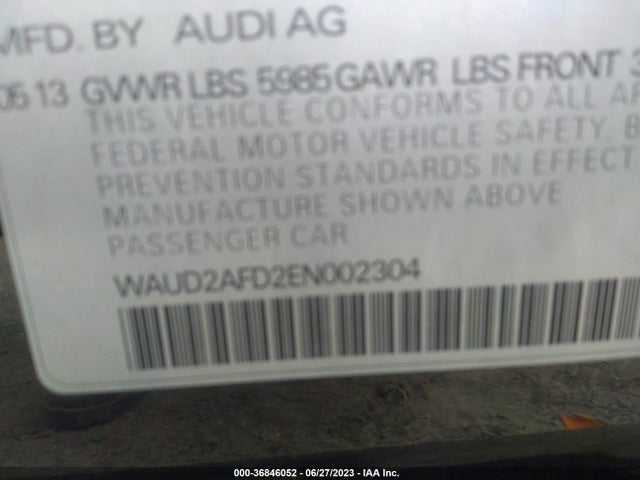 2014 Audi S8, VIN: WAUD2AFD2EN002304