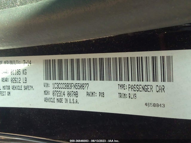 Chrysler 200 S 2015 1C3CCCBB3FN550877 Image 9