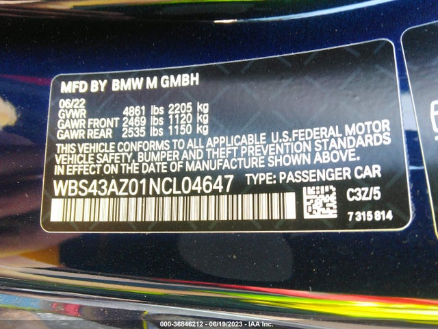 BMW M4 Competition Xdrive 2022 WBS43AZ01NCL04647 Image 9