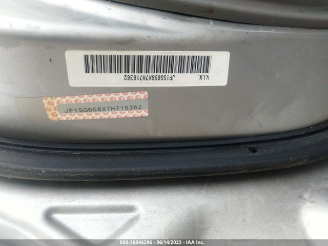 2007 SUBARU FORESTER X W/PREMIUM PKG VIN: JF1SG656X7H716362
