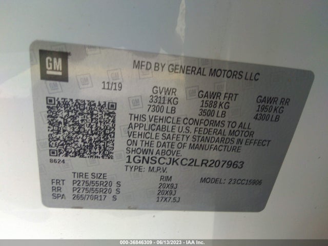 Chevrolet Suburban Premier 2020 1GNSCJKC2LR207963 Image 9