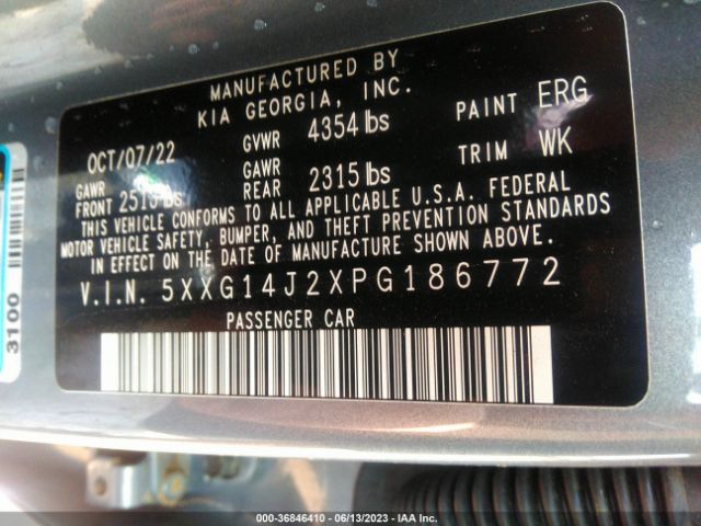 5XXG14J2XPG186772 KIA K5 LXS