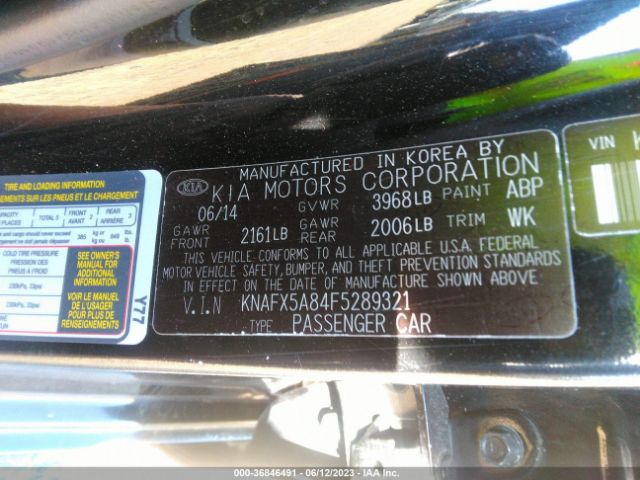 KNAFX5A84F5289321 KIA Forte 5-door Ex
