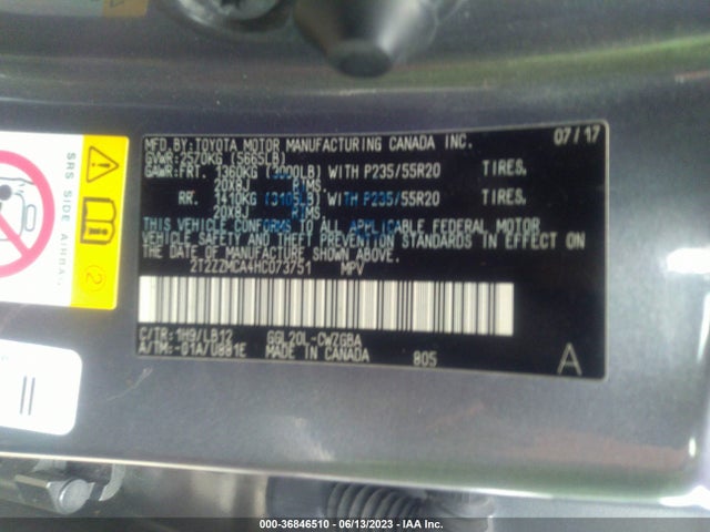 2T2ZZMCA4HC073751 Lexus RX 350