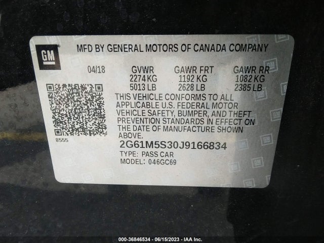 2G61M5S30J9166834 Cadillac XTS LUXURY