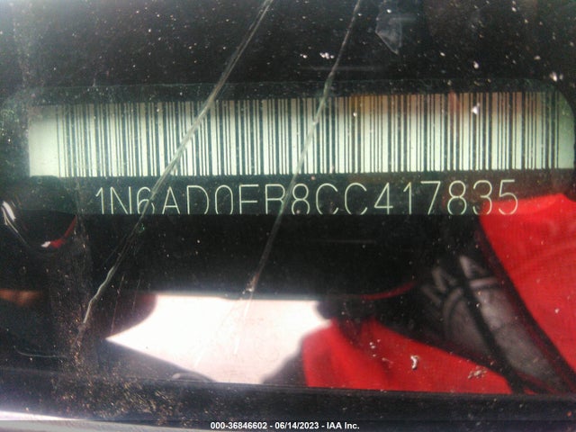 2012 NISSAN FRONTIER SV VIN: 1N6AD0ER8CC417835
