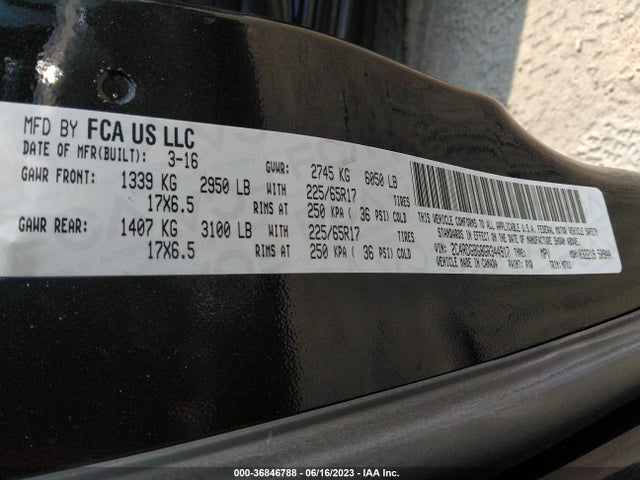 Dodge Grand Caravan Se Plus 2016 2C4RDGBG8GR344917 Image 9