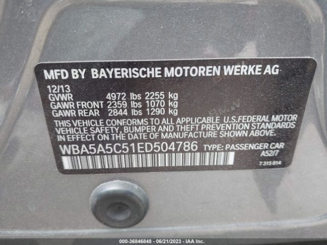 WBA5A5C51ED504786 BMW 5 Series 528i