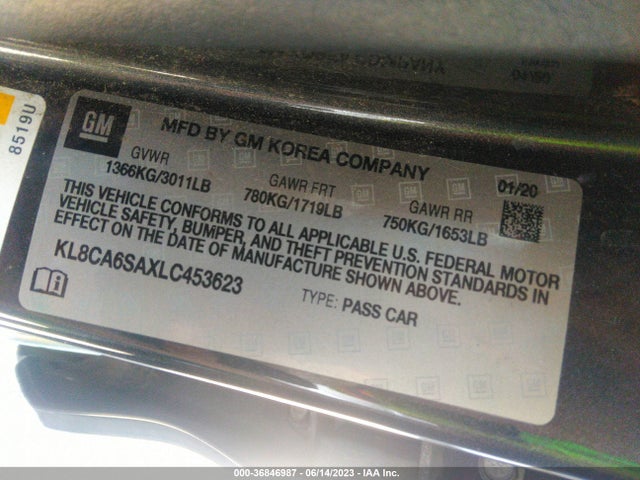 Chevrolet SPARK LS 2020 KL8CA6SAXLC453623 Image 9