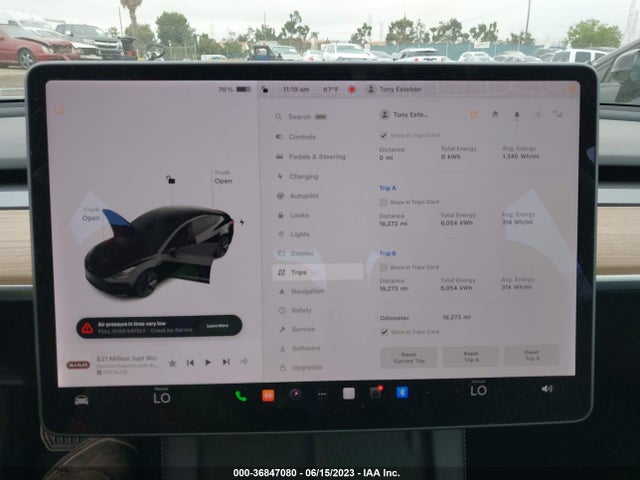 2021 TESLA MODEL 3 LONG RANGE VIN: 5YJ3E1EBXMF861966