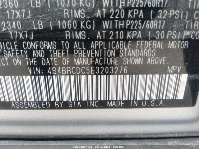 4S4BRCDC5E3203276 Subaru Outback 2.5i Premium