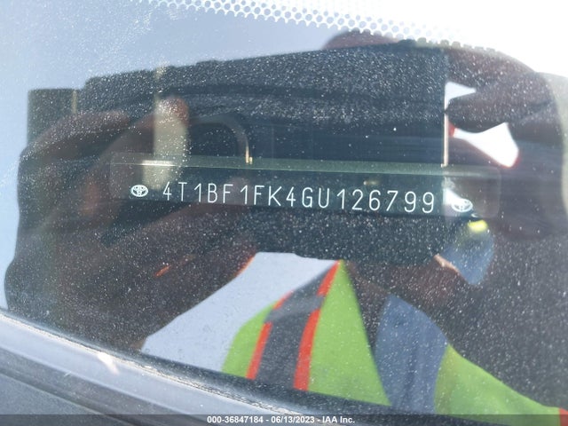 2016 TOYOTA CAMRY XLE/SE/LE/XSE VIN: 4T1BF1FK4GU126799