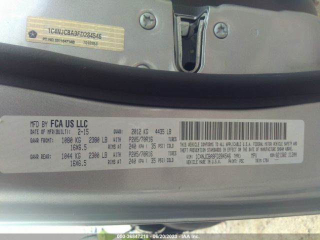 1C4NJCBA9FD284546 Jeep Compass Sport