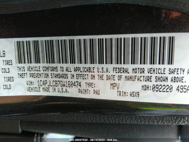 1C4PJLCB7GW160474 Jeep Cherokee Altitude
