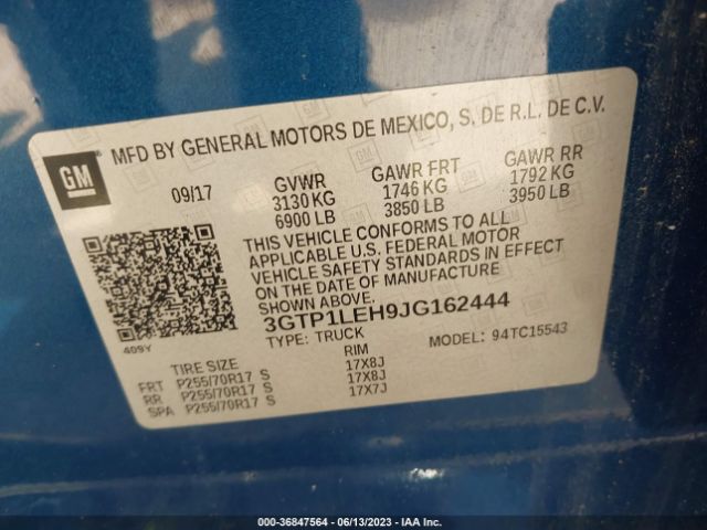 3GTP1LEH9JG162444 GMC SIERRA 1500