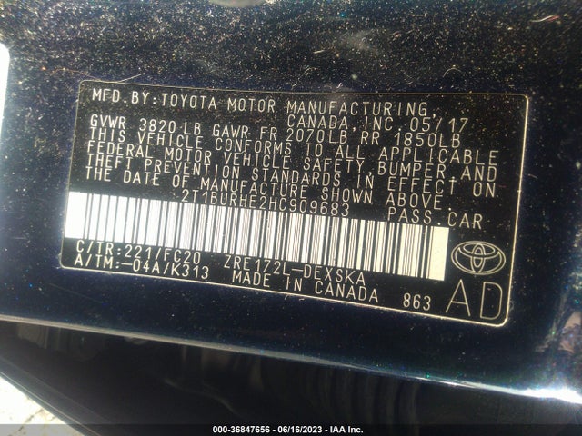 Toyota Corolla L/le/xle/se 2017 2T1BURHE2HC909683 Image 16