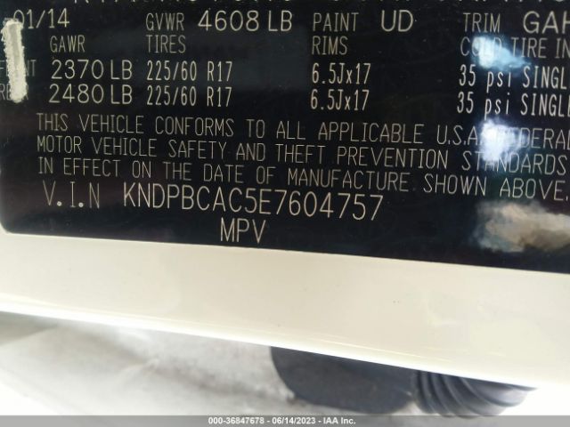 KNDPBCAC5E7604757 KIA Sportage Lx