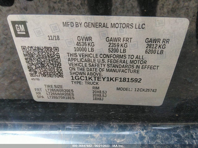Chevrolet Silverado 2500hd Ltz 2019 1GC1KTEY1KF181592 Image 9