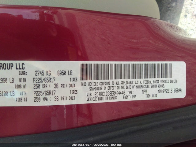 2C4RC1CG8ER464440 Chrysler Town & Country Touring-l