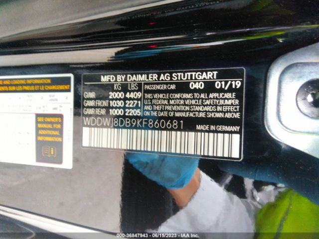 WDDWJ8DB9KF860681 Mercedes-Benz C-class C 300