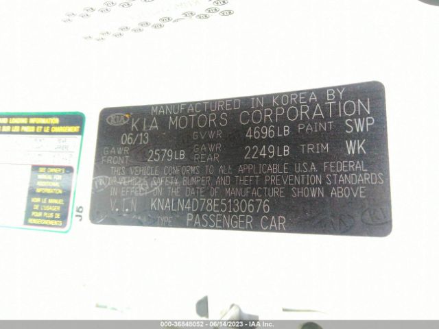 KNALN4D78E5130676 KIA Cadenza Premium