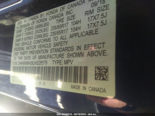 Honda CR-V LX 2018 2HKRW6H38JH228579 Image 15