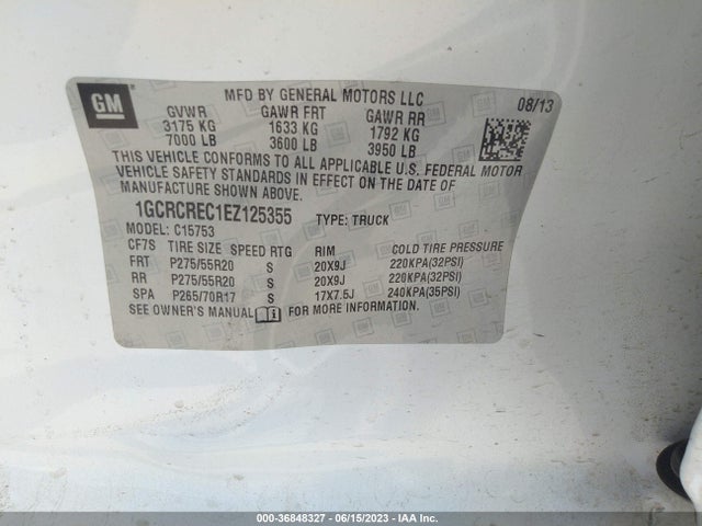 Chevrolet Silverado 1500 Lt 2014 1GCRCREC1EZ125355 Image 15