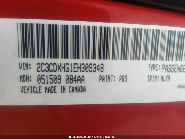2C3CDXHG1EH309348 Dodge Charger Sxt Plus