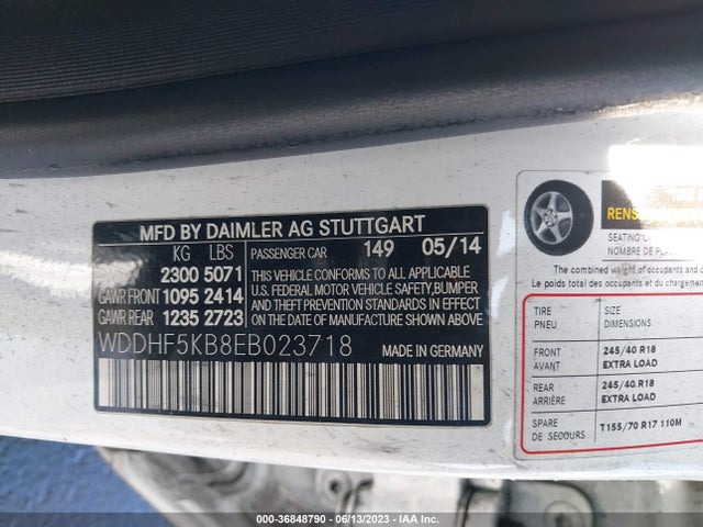 WDDHF5KB8EB023718 Mercedes-Benz E-class E 350