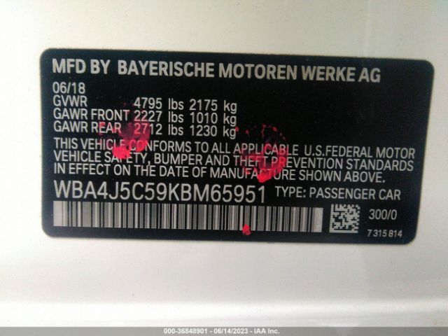 WBA4J5C59KBM65951 BMW 4 Series 440i