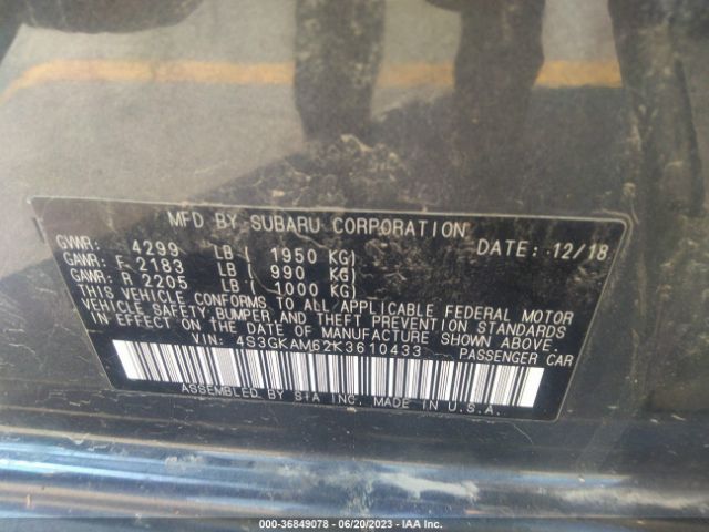 4S3GKAM62K3610433 Subaru Impreza Sport