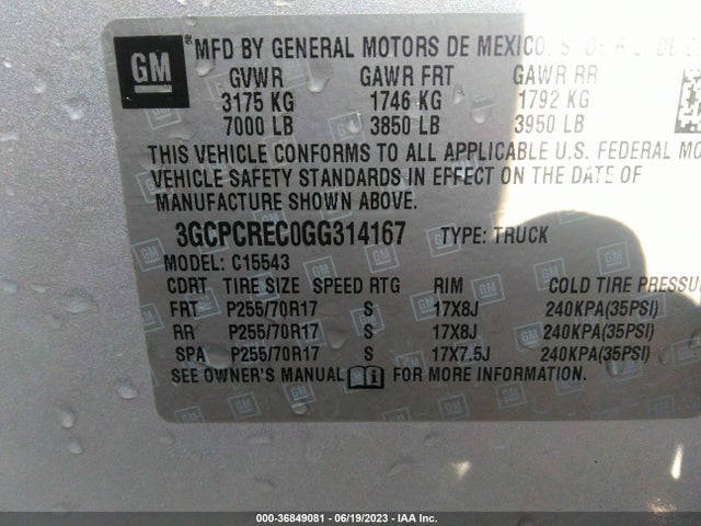 Chevrolet Silverado 1500 Lt 2016 3GCPCREC0GG314167 Image 9