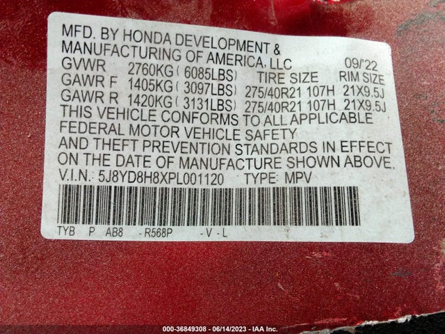 Acura Mdx Type S W/advance Package 2023 5J8YD8H8XPL001120 Image 16