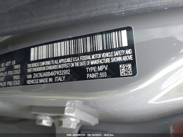 ZACNJABB4KPK52982 Jeep Renegade Latitude