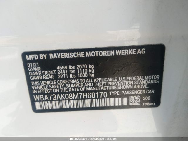 WBA73AK08M7H68170 BMW 2 Series 228i Xdrive