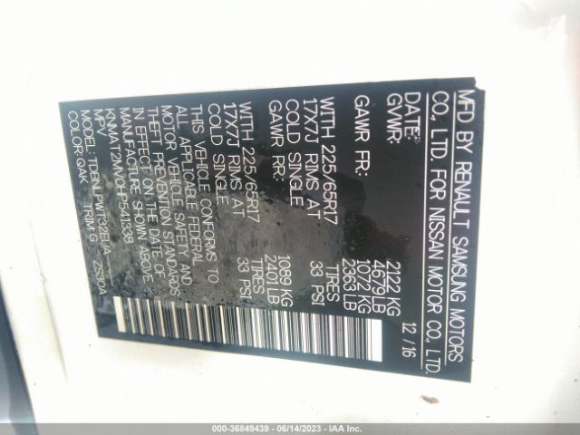 KNMAT2MV0HP541338 Nissan ROGUE S