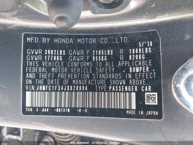 Honda Civic Sedan Ex-t 2018 JHMFC1F34JX020994 Image 15