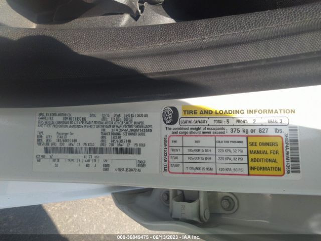 3FADP4AJ9GM143585 Ford FIESTA S
