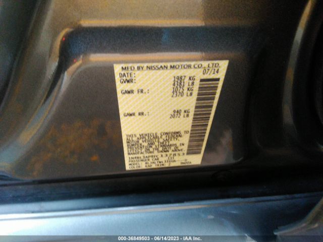 1N4BL3AP9FC137853 Nissan Altima 3.5 Sl