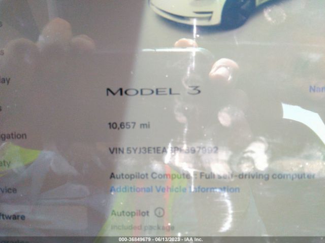 5YJ3E1EA8PF397992 Tesla MODEL 3