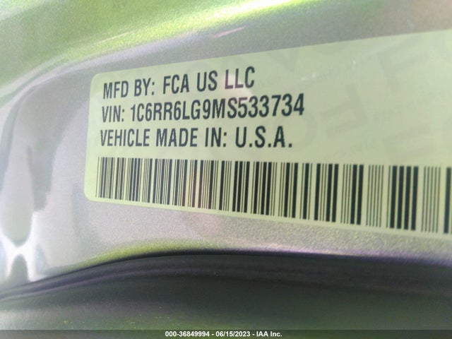 RAM 1500 Classic Slt/warlock 2021 1C6RR6LG9MS533734 Image 9