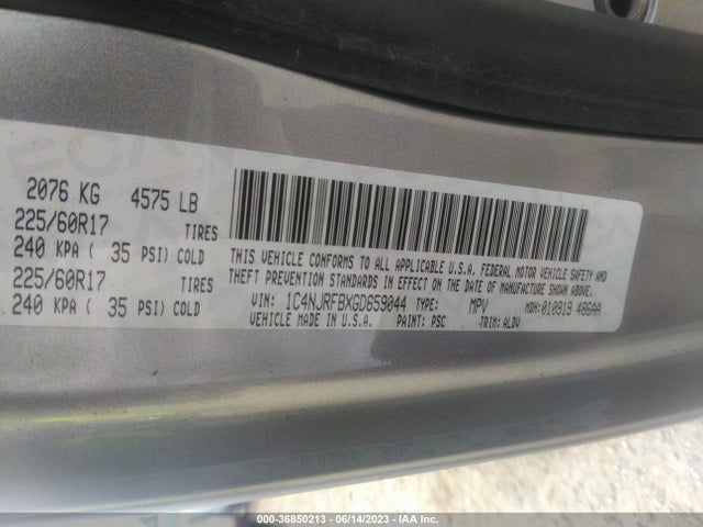 1C4NJRFBXGD659044 Jeep Patriot High Altitude Edition